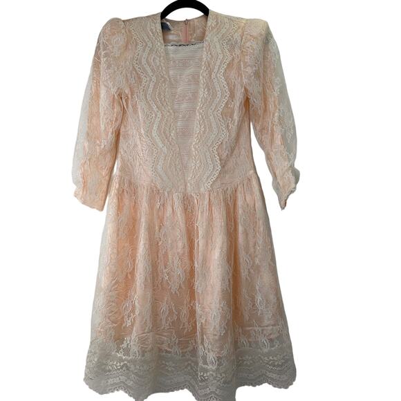 Gunne Sax by Jessica McClintock Vintage Lace Dress - Picture 1 of 10